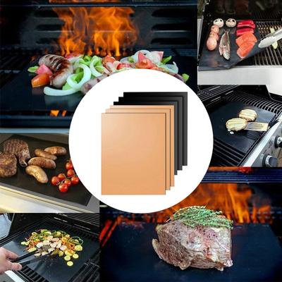 Cooking Kitchen Tools Non-stick Easily Cleaned Heat Resistance Baking Mat Grill Mat Grilling Sheet Teflon 2PCS/Set BBQ  Handmade