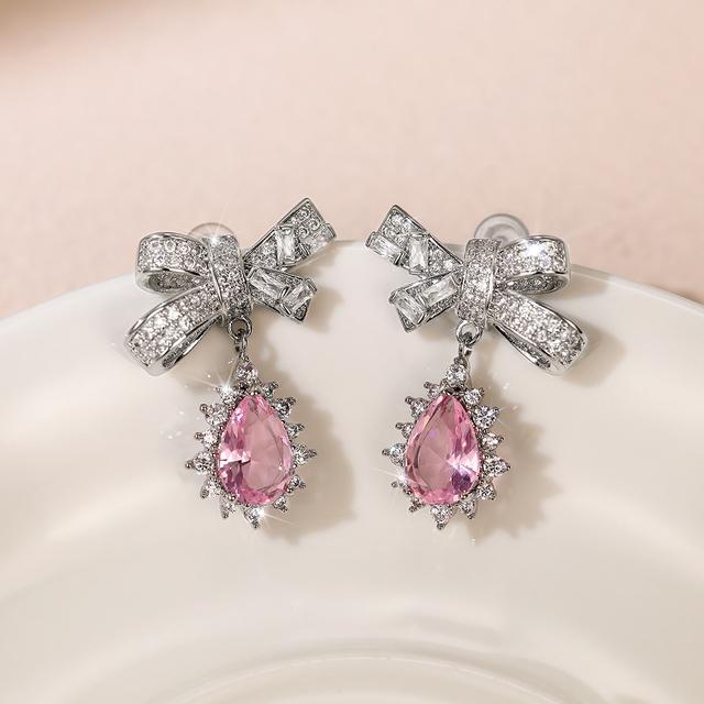 

CAOSHI эстетичные женские серьги-бантики для свадебной вечеринки ослепительные циркониевые украшения для помолвки изысканные дизайнерские аксессуары подарок