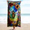 1PC Custom Name Glass Bee Garden Beach Towel Highly Absorbent And Sand-Resistant Towel for Swimming, Pool, Yoga, And Travel Lightweight