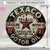 Vintage Texaco Motor Oil Metal Tin Sign 8x12 Inch Retro Wall Art for Garage Bar Kitchen Decor