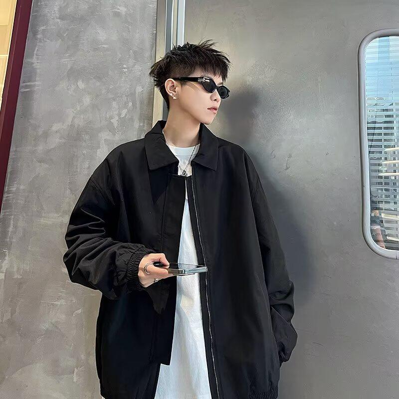 Men's American Retro Lapel Cool Jacket - Trendy Spring/Autumn Style for Couples