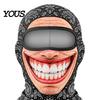 Bequeme Helm-Innenmaske, Maske für ältere Menschen, Skimaske, Realistischer Gesichtsaufdruck Sturmhaube, Neuheit mit Hals für Outdoor-Aktivitäten, Abdeckung, Radfahren, Skifahren