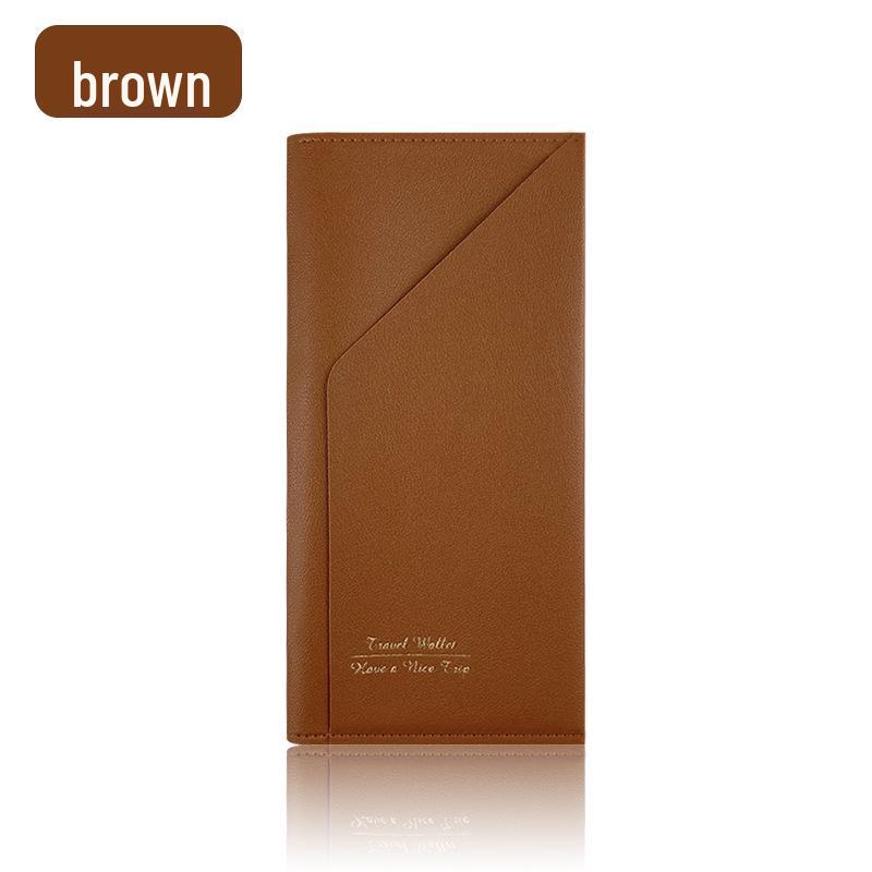In-Stock Customizable PU Leather Travel Document Bag & Multi-functional Passport Holder