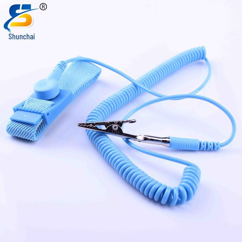 Modrý PVC drátový antistatický náramek s náramkem