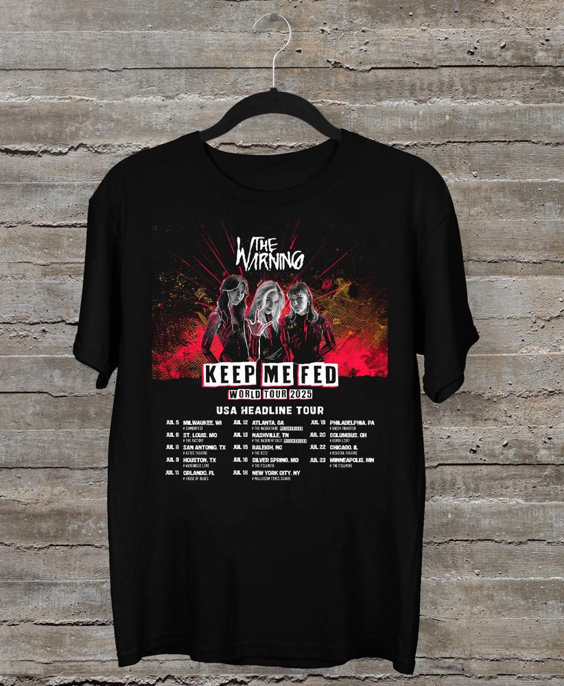 Das Warnzeichen - Keep Me Fed Welttournee 2025 Schwarz Alle Größen T-Shirt Unisex T-Shirt