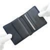 [Inden-ya] Wallet Bi-fold Wallet Z Thin Compact Deer Leather Navy X Black Lacquer Shichihou-tsunagi Pattern 2013-04-179 Navy, Black 10.2cm