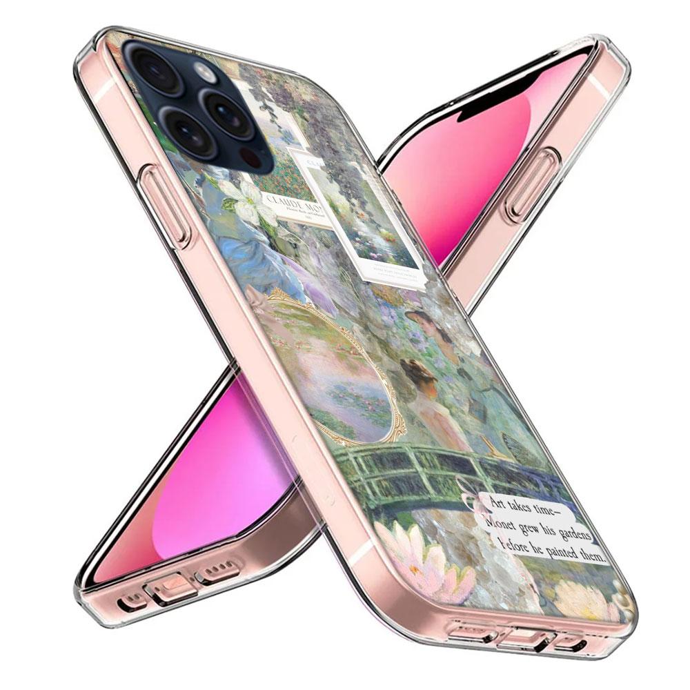 Claude Monet Art Clear Phone Case For Iphone 17 Air 16 Pro Max 15 Pro 14 Plus 17E 16E 11 13 12 Mini Cover Cases Fundas Cell TPU