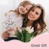 Mother's Day Gift Acrylic Block Puzzle Desktop Ornament Transparent Flower Letter Pattern Party Decoration Festival Supplies