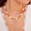Bohemian Starfish Conch Pendant Necklaces For Women Colorful Irregular Stone Choker Neck Chain Girls Summer Beach Party Jewelry