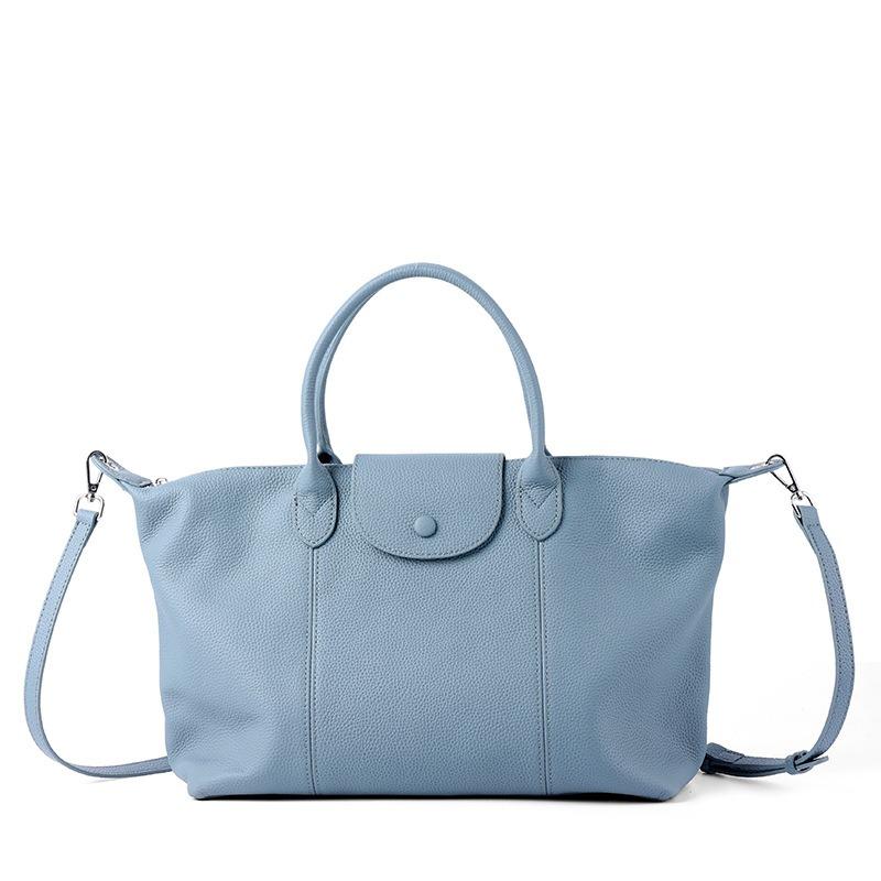 Лидеры продаж большие сумки, новые кожаные женские сумки, трендовые сумки, вместительные дорожные сумки через плечо. небесно-голубой