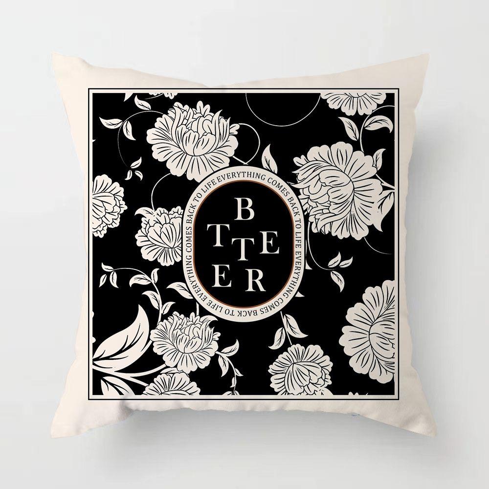 Retro Light Luxury American Pillowcase Sofa Cushion Cushion Cover Bedroom Bed Pillow Cover Square.