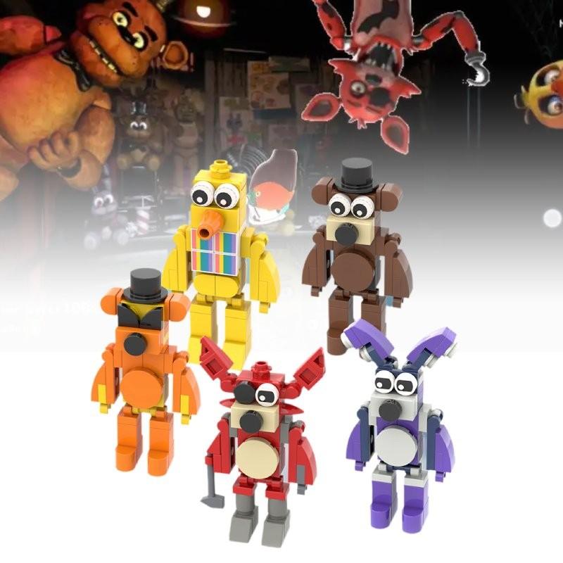 Nights At Five Freddys 5pcs Assembling Building Blocks Toys Decoration Tabletop