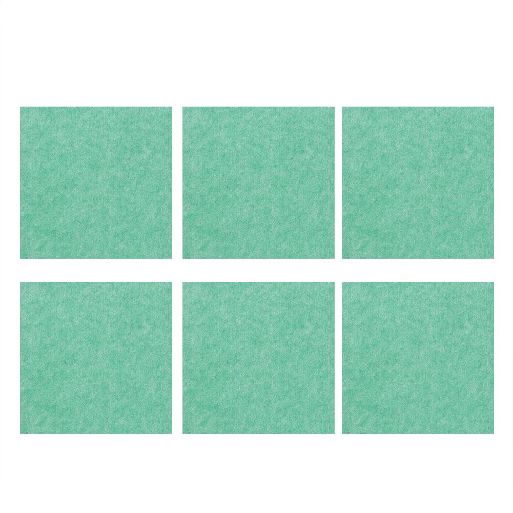 6pcs Sound Absorbing Soundproofing Cotton Foam Acoustic Panels for KTV Cinema Studio(Blue )
