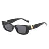 Unisex Square Sun Glasses with V-shaped Foots Fashion Outdoor Sunshade for Women Men
