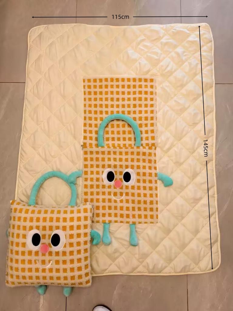 Dopamine 2-in-1 Pillow & Quilt: Cute Nap Blanket/Cushion for Car, Office, Sofa