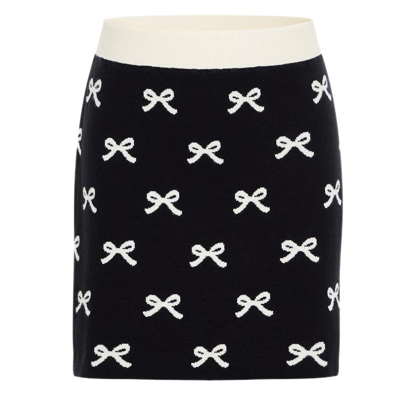 Little MO&Co. Girls  Bowknot Knit A-Line Skirt 140