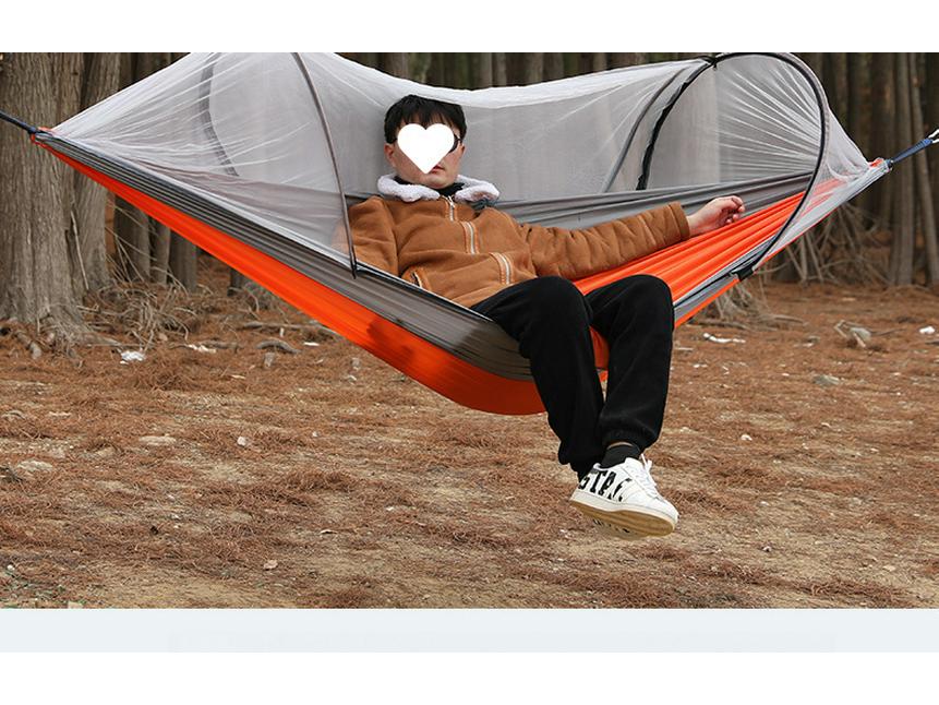 Quick-Open Mosquito-Repellent Hammock with Nisi Fabric for Outdoor and Home Use