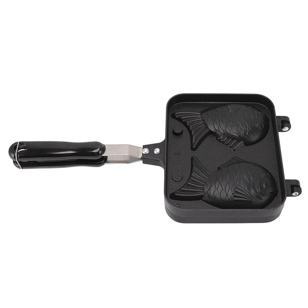 Taiyaki Pan Maker Nepřilnavá oboustranná forma na dort ve tvaru ryby pro výrobu vaflí v kuchyni s otevřeným ohněm