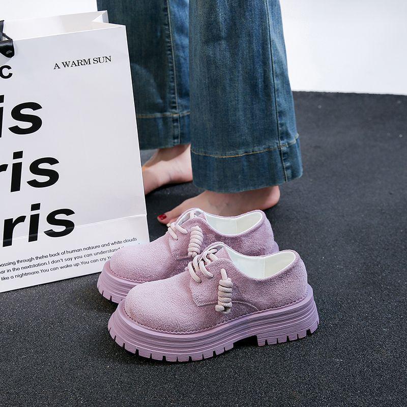 Dámské mokasíny na silné podrážce v britském stylu pro rok 2025: Trendy Dopaminové nízké boty na podzim a zimu