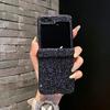 Luksusowy Błyszczący Sztuczny Diament Rhinestone Brokat do Samsung Galaxy Z Flip 8 7 6 5 4 3 Flip7 FE Ochrona Pokrowiec na Tył 3-CZĘŚCIOWY