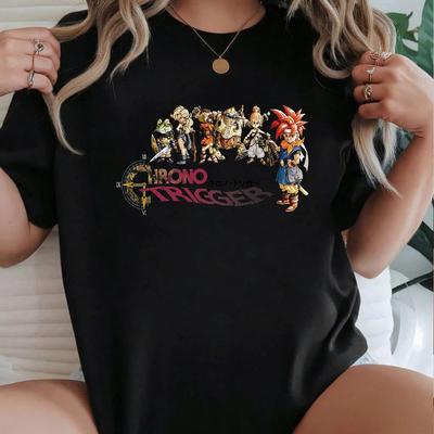 Vintage Style Chrono Trigger T-Shirt for Men, Sizes S-5XL