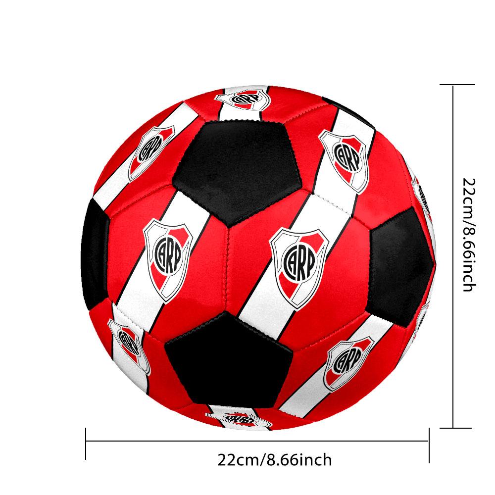 River Plate Soccer Ball Size 5 Colorful Machine Stitched PVC Competition Ready Durable High-Bounce