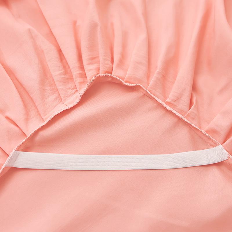 Solid Color Bed Skirt Set 3Pcs Ruffles Bed Skirt with 2 Pillowcases Romantic Queen Size Bedding Set Girls Princess Room Decor