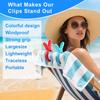Large Beach Towel Clips for Beach Chair, Heavy-Duty Plastic Clothes P, Towel Clips for Beach Chairs Cruise-Keep Your Towel from Blowing Away,