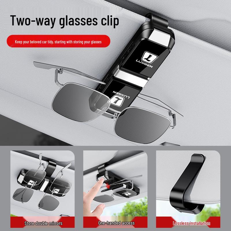 Luxgen U5/U6 & URX Sun Visor Two-Way Glasses & Receipt Clip