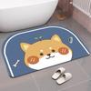 Bathroom diatom mud floor mat absorbent cushion toilet toilet floor mat non-slip toilet quick drying small carpet household