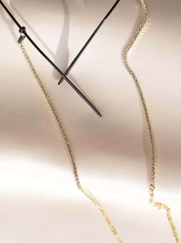 Teulejyu Pure Cubic Setting Glasses Chain