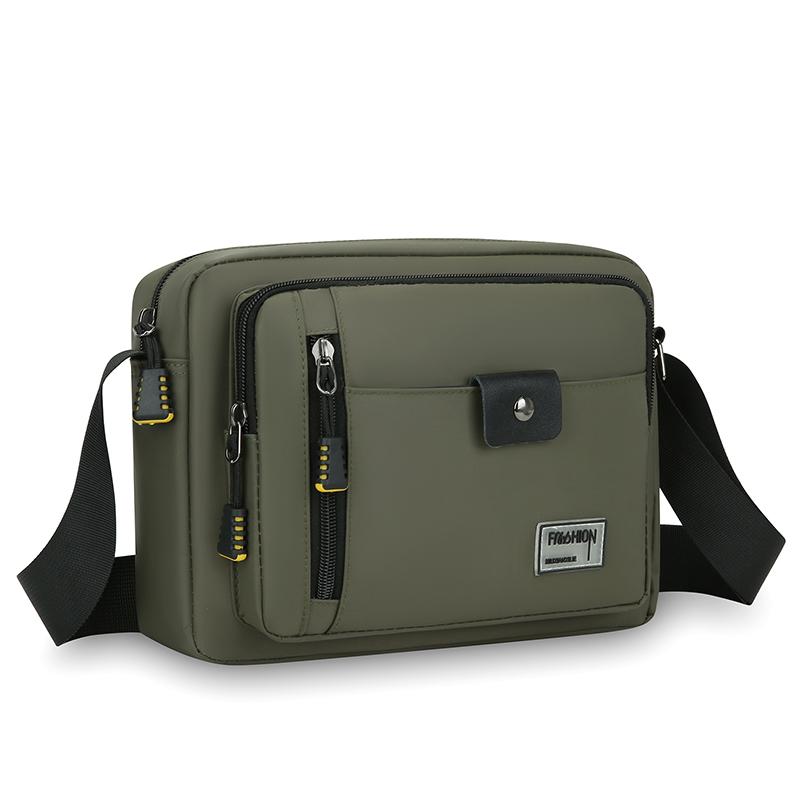 Crossbody Bag Men's Multi-Layer Zipper Coin Purse Outdoor Commuter Business Travel Shoulder Bag