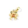 2 PCs Brass Ocean Jewelry Charms Gold Plated Clear Cubic Zirconia Crab Lobster Pendants For DIY Necklace Jewelry Making Findings