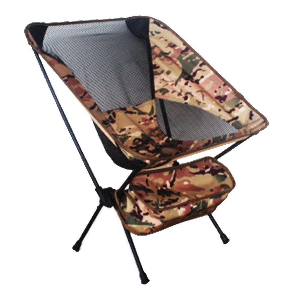 

Портативный стул для кемпинга на открытом воздухе, складное сиденье из ткани Оксфорд для рыбалки, барбекю, пикника, сверхлегкий пляжный стул Moon. камуфляжный