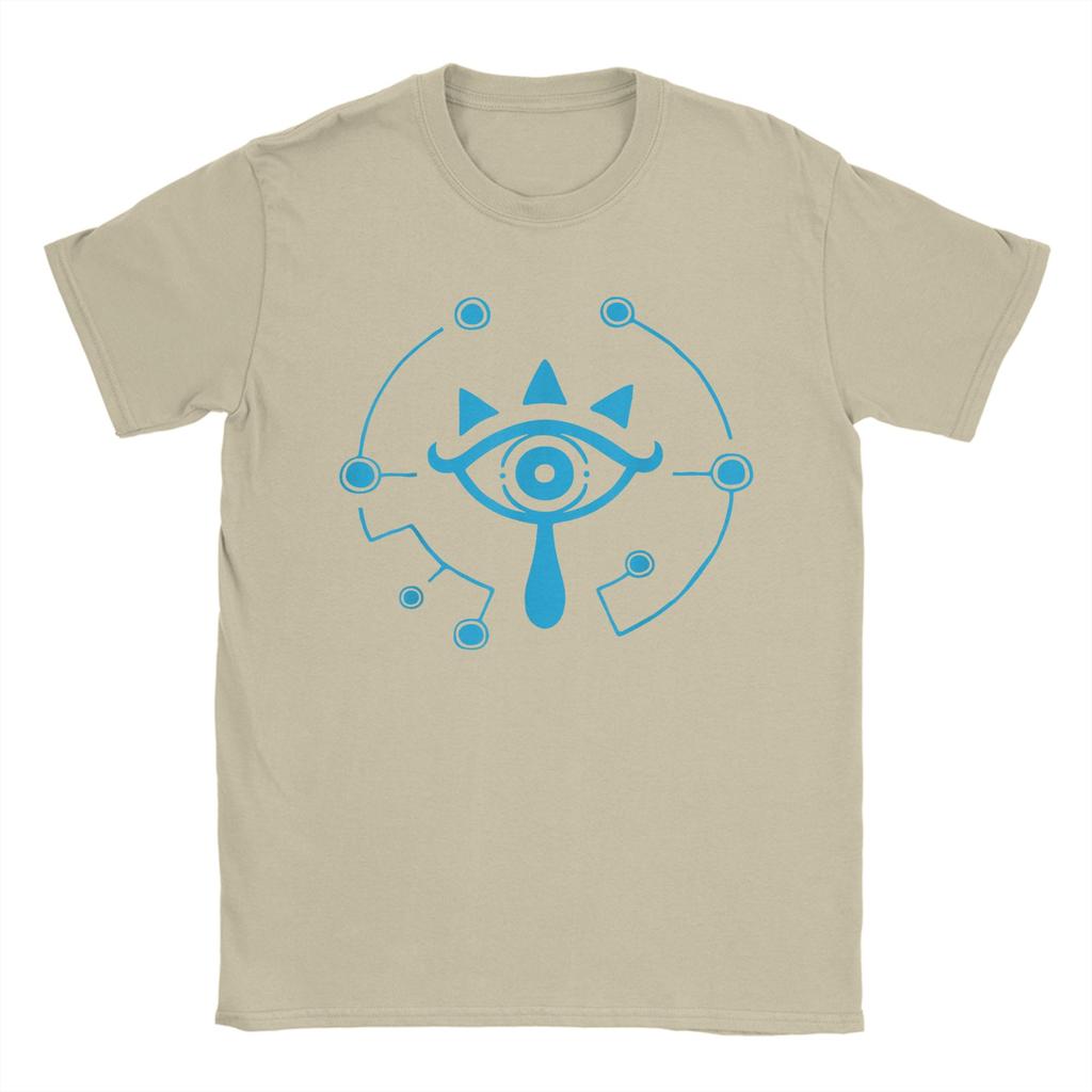 Novelty Zeldas Breath Of The Wild Sheikah Eye Logo TShirt for Unisex 100 Cotton T Shirts Short Sleeve Tee Shirt Original Tops