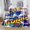 2026 New S-Sonic H-Hedgehog Flannel Blanket for Winter Warmth, Soft Sofa Cover, Bedding, Draped Blanket, Boys and Girls Gifts
