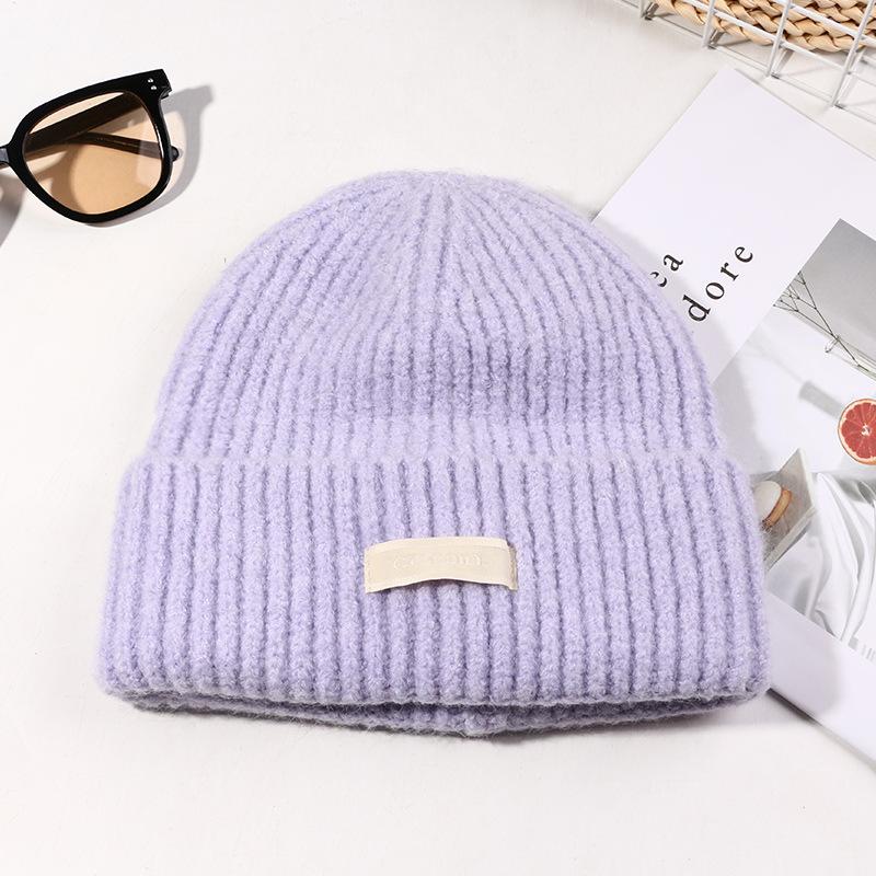 

Wool hat outdoor riding warm thickened pullover hat showing face small cold hat man M（56-58cm）