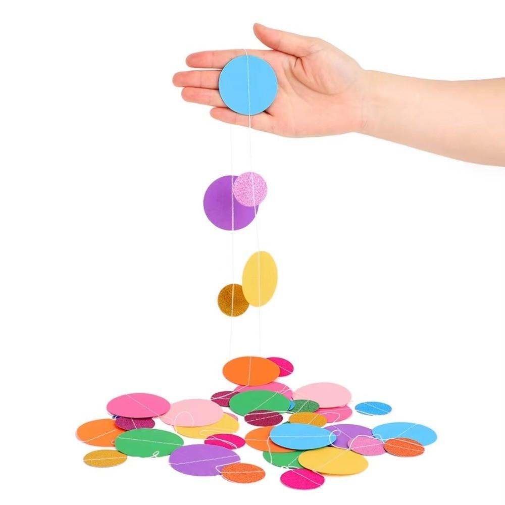 Paper Circle Garland Banner Colorful Colorful Dot Garland Birthday Party Decorations
