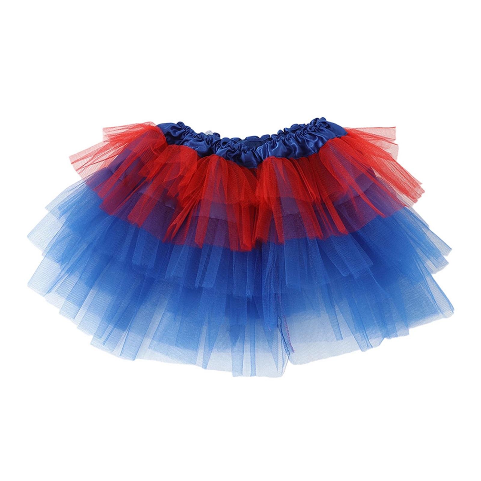 Детская модная многослойная красочная короткая юбка One Size