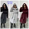 Cappotto Lungo da Donna in Finta Pelliccia di Vison con Cappuccio e Cintura in Pelliccia Sintetica Peluche Spesso Capospalla Caldo ed Elegante Giubbotti Oversize con Bavero