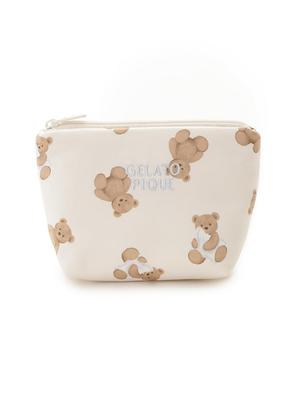 WhiteDay Bear Print Tissue Pouch PWGB261618 CRM Free Size Women's