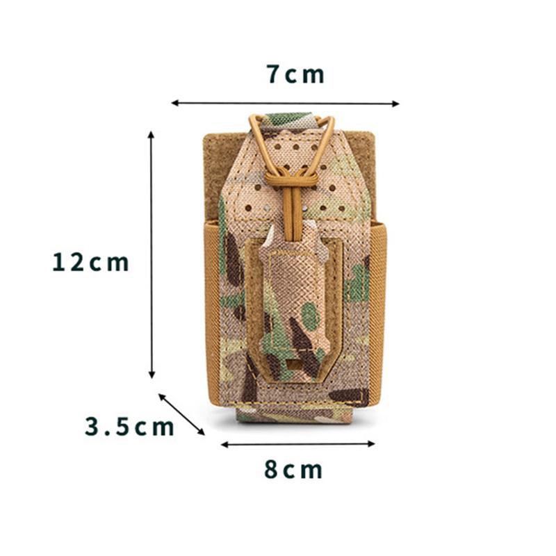 Tactical Radio Pouch Universal Radio Holder Molle Mounted Bungee Cord for Walkie Talkie Motorola BaoFeng UV-5R BF-F8HP