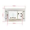 EU Korea Stromstecker mit 16A USB-Steckdose, Elektrisches 2-Wege-Lichtschalter-Panel, Universelle USB-Typ-C 20W Schnellladebuchse 220V