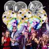 12PCS Disco Retro Balloon Set 80s and 90s Silver Colorful Lantern Ball Combination Birthday Party Decoration Supplies 4D Balloon