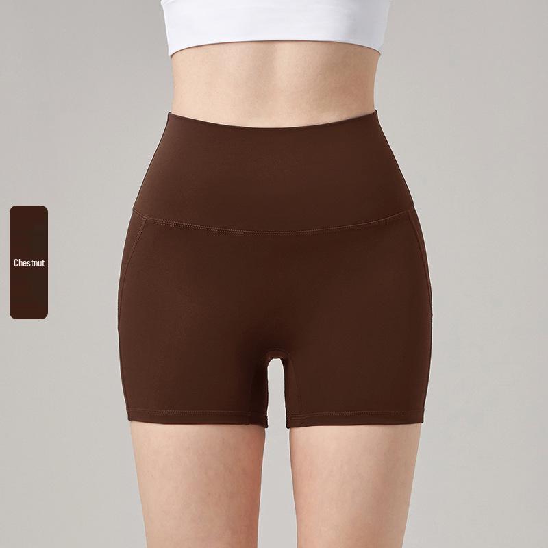 Damen High Waist Nahtlose Po-Lift Yoga Shorts - Schnelltrocknend, Dreipunkt für Laufen & Radfahren