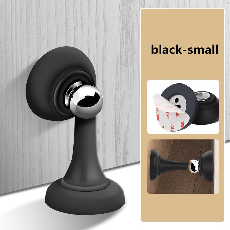 Strong Magnetic Silent Suction Household Bedroom Free-punch Door Suction Anti-collision Door Stop Silicone Floor Suction