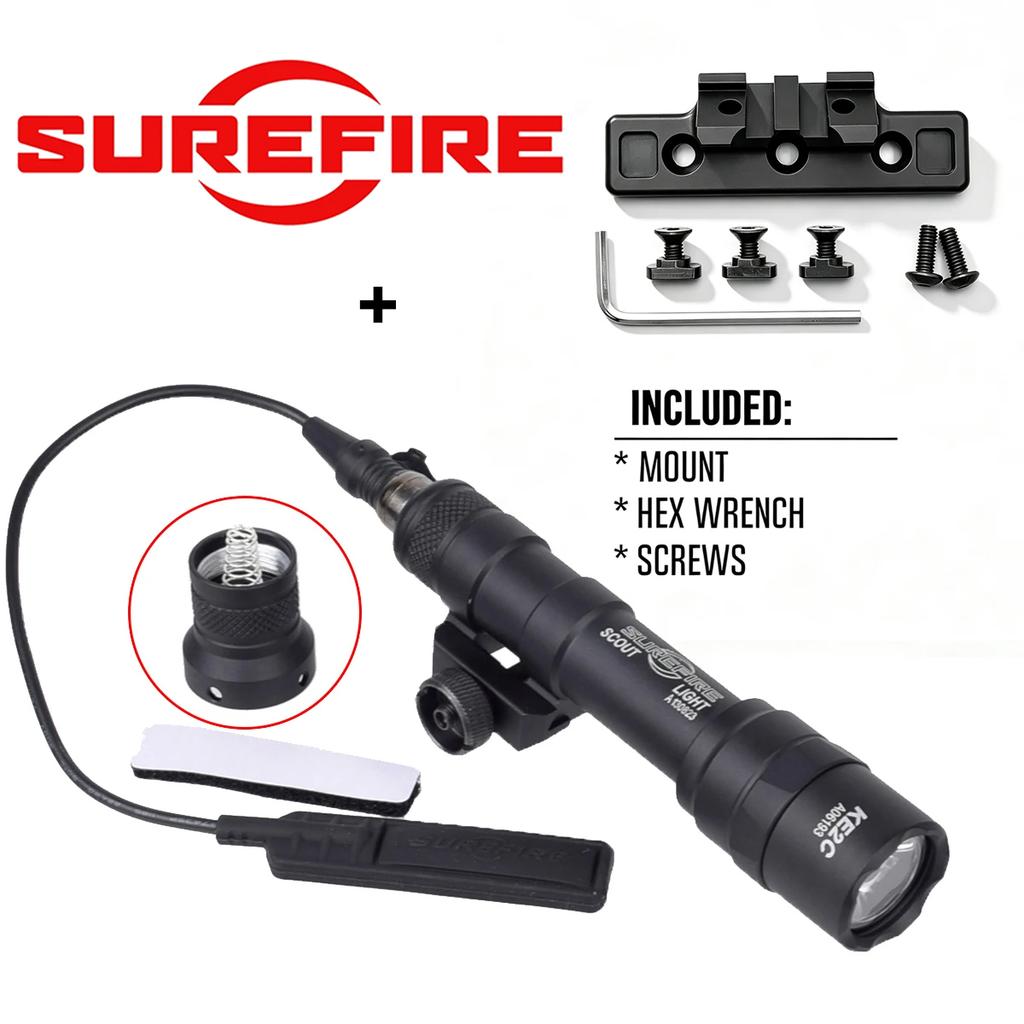 Tactical Th-orntail Offset Light Mount MK Rail Adapter for SureFire M300B M600B Scout Flashlight Airsoft Hunting LED Light2