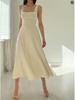 European & American Women's Summer Dress with Thick Straps and Slim Fit Waist