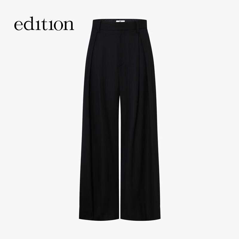 editionE+ 2024 Winter Wool Wide-Leg Casual Trousers