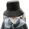 Bucket Hat Beach Sun Hat Fisherman Cap With Detachable Clear Facial Cover Hat